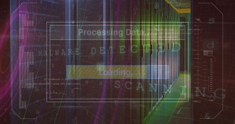 Data Processing with Secure Servers and Malware Detection - Download Free Stock Images Pikwizard.com