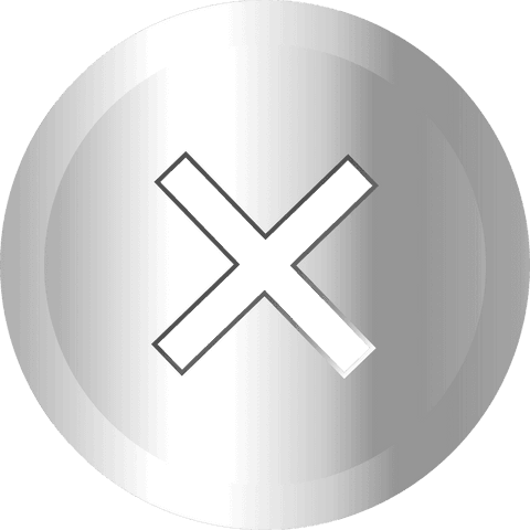 3d metallic cancel icon with bold x on transparent background - Download Free Stock Videos Pikwizard.com