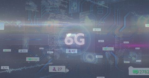Digital 6G Technology with Global Connectivity Interface - Download Free Stock Images Pikwizard.com