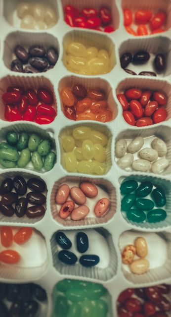 Colorful Assortment of Jelly Beans in Tray - Download Free Stock Photos Pikwizard.com