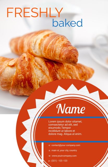 Delicious Freshly Baked Croissants on White Plate - Download Free Stock Templates Pikwizard.com