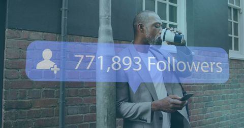Social media influence with follower count overlay