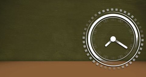Abstract Clock on Minimalist Brown Background - Download Free Stock Images Pikwizard.com