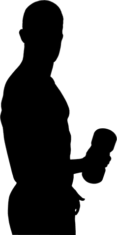 Transparent Silhouette of Man Lifting Dumbbell for Fitness Design - Download Free Stock Videos Pikwizard.com
