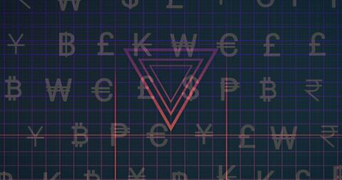 Digital Currency Symbols on Dark Grid Background - Download Free Stock Images Pikwizard.com