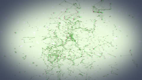 Abstract Digital Network Connections in Motion
