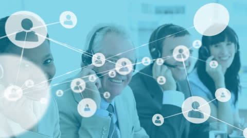 Global Networking Concept with Smiling Diverse Team