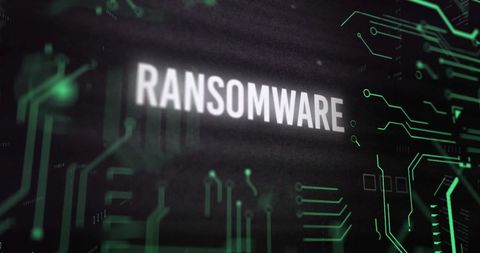 Ransomware Concept with Digital Circuit and Data Processing Visuals - Download Free Stock Images Pikwizard.com