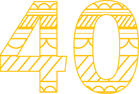Yellow Patterned Number 40 on Transparent Background for Celebrations - Download Free Stock Videos Pikwizard.com