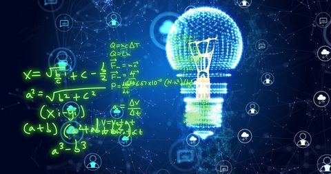 digital innovation and networking with mathematical formula - Download Free Stock Images Pikwizard.com