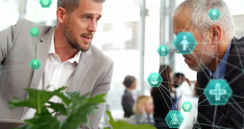 Businessmen Using Digital Technology in Modern Office