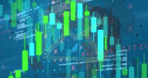 Futuristic Data Processing with Coding and Business Report - Download Free Stock Images Pikwizard.com