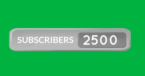 Subscribership Milestone 2500 on Green Background - Download Free Stock Images Pikwizard.com