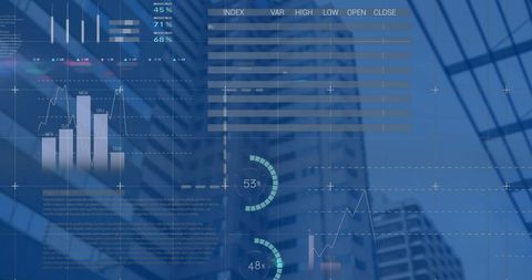 Digital Finance Data Visualization in Urban Skyline - Download Free Stock Images Pikwizard.com