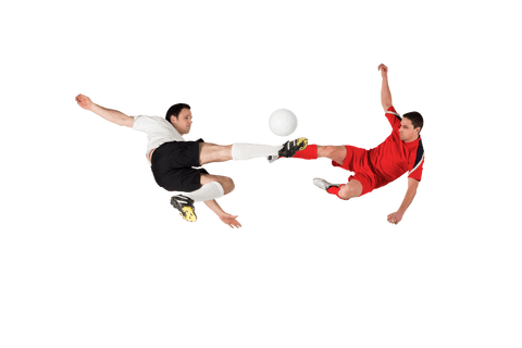 dynamic soccer players battling for ball on transparent background - Download Free Stock Videos Pikwizard.com