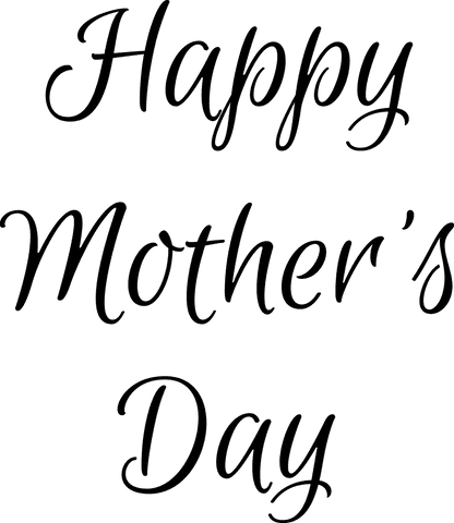 Happy mother's day text on transparent background celebration