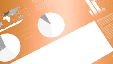 Digital Data Visualization with Orange Gradient Background