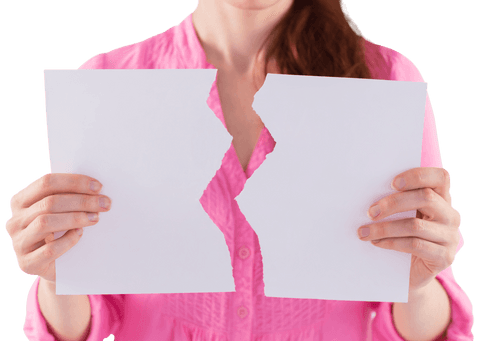 woman holding torn paper for transparent expression - Download Free Stock Videos Pikwizard.com
