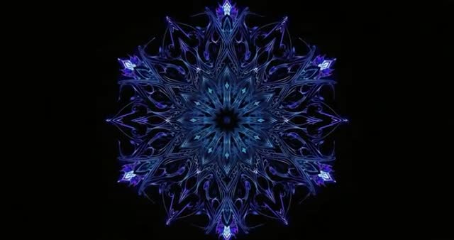 Mandala Animation Expanding in Abstract Digital Landscape