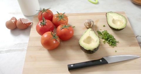 Fresh Ingredients Preparation for Healthy Culinary Delight