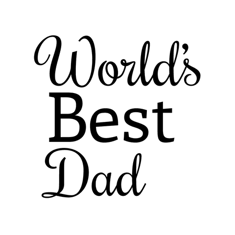 World's best dad text on dark transparent background