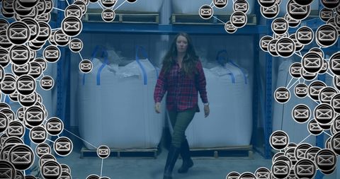 Warehouse Worker Overwhelmed with Digital Communication