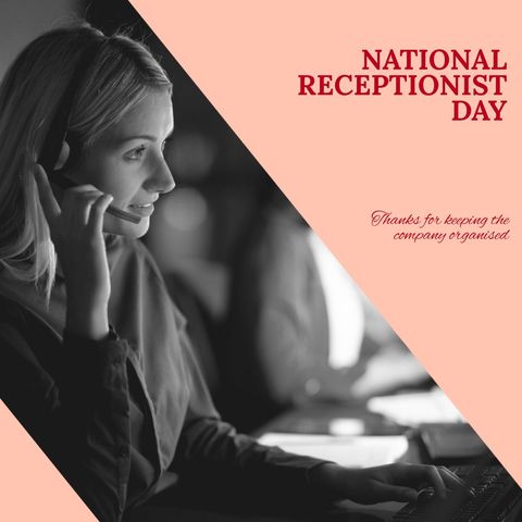 Celebrating National Receptionist Day with Professional Woman - Download Free Stock Templates Pikwizard.com