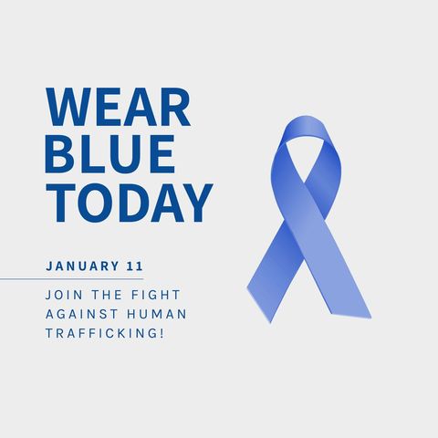 Blue Awareness Ribbon for Human Trafficking Prevention - Download Free Stock Templates Pikwizard.com