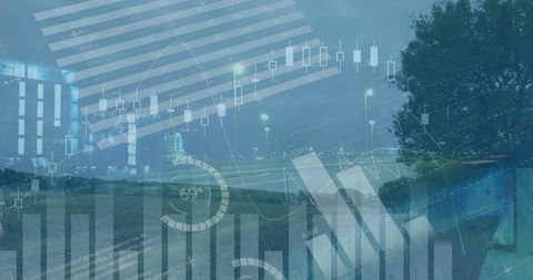 Financial Data Visuals with Urban Road Traffic - Download Free Stock Images Pikwizard.com