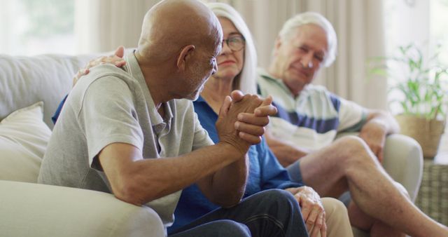 Senior Friends Offering Support During Conversation - Download Free Stock Images Pikwizard.com