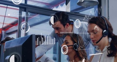 Collaboration in Modern Office Analyzing Live Data