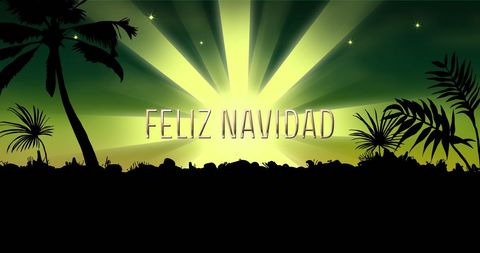 Tropical Christmas Feliz Navidad Design - Download Free Stock Images Pikwizard.com