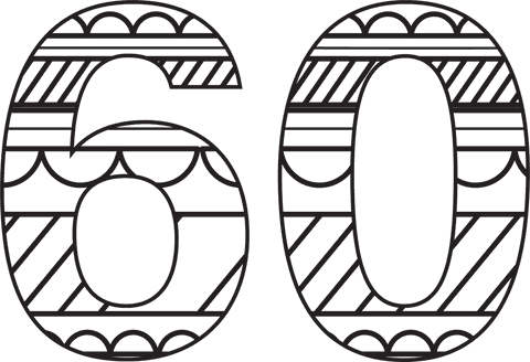 Patterned Black 60 Illustration on Transparent Background - Download Free Stock Videos Pikwizard.com