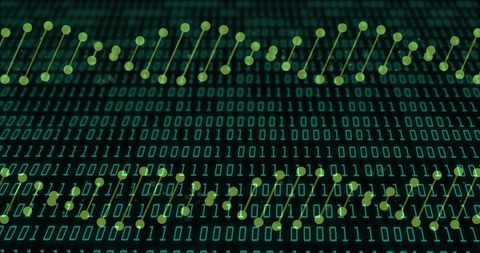 Digitized DNA Strands with Binary Data Pattern in Background - Download Free Stock Images Pikwizard.com
