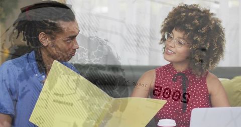 Team collaboration in bright modern workspace