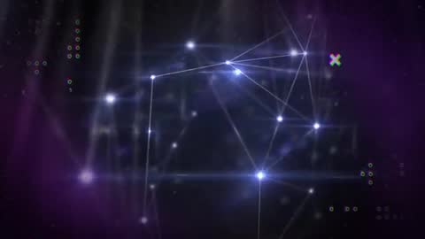 Network Connection Grid Glowing in Digital Cyberspace