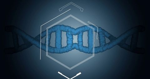 DNA Strand with Intersecting Hexagonal Pattern - Download Free Stock Images Pikwizard.com