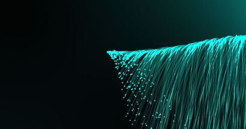 Luminous Green Light Trails Flowing Against Black Background - Download Free Stock Images Pikwizard.com