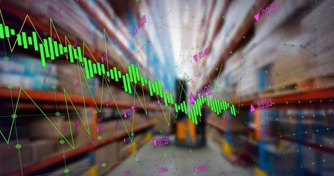 Warehouse Reflecting Global Financial Data Analysis - Download Free Stock Images Pikwizard.com