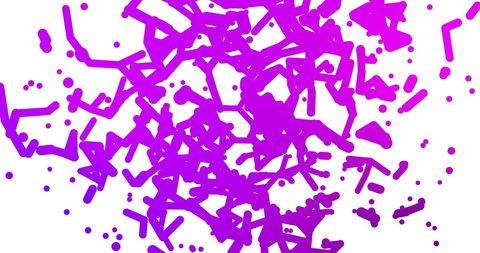 Neon Purple Network Connections on White Background