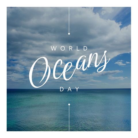 world oceans day cloudy sky over open sea - Download Free Stock Templates Pikwizard.com
