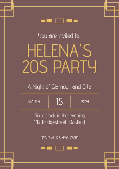 Elegant 20s Themed Birthday Party Invitation - Download Free Stock Videos Pikwizard.com