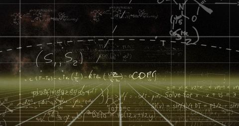 Digital Grid with Mathematical Equations Overlay - Download Free Stock Images Pikwizard.com