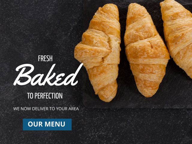 Fresh Baked Croissants for Delivery - Download Free Stock Templates Pikwizard.com