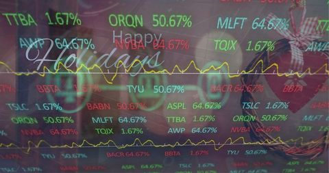 Financial Data and Holiday Theme Blend