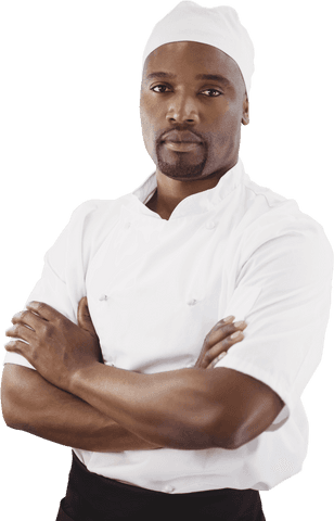 Transparent Confident Chef with Arms Crossed in White Uniform - Download Free Stock Videos Pikwizard.com