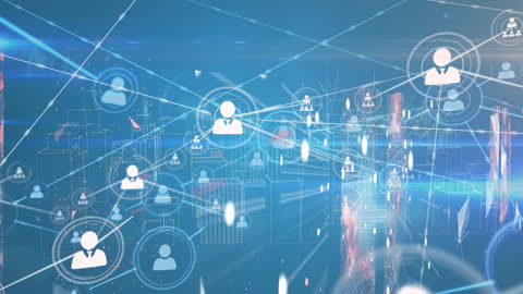 Digital Connections in Virtual Metaverse Cityscape