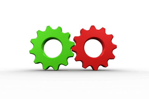 green and red cog wheels on transparent background - Download Free Stock Videos Pikwizard.com