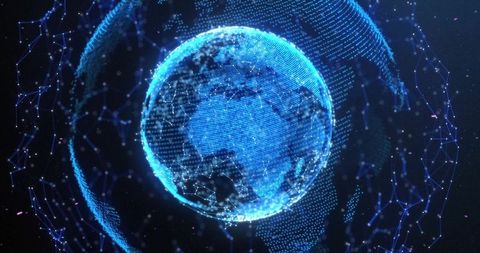 Digital Globe with Futuristic Neon Network Design - Download Free Stock Images Pikwizard.com
