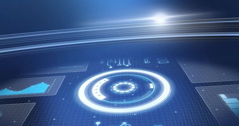 Digital Interface Graphics with Analytics and Scanning Display - Download Free Stock Images Pikwizard.com